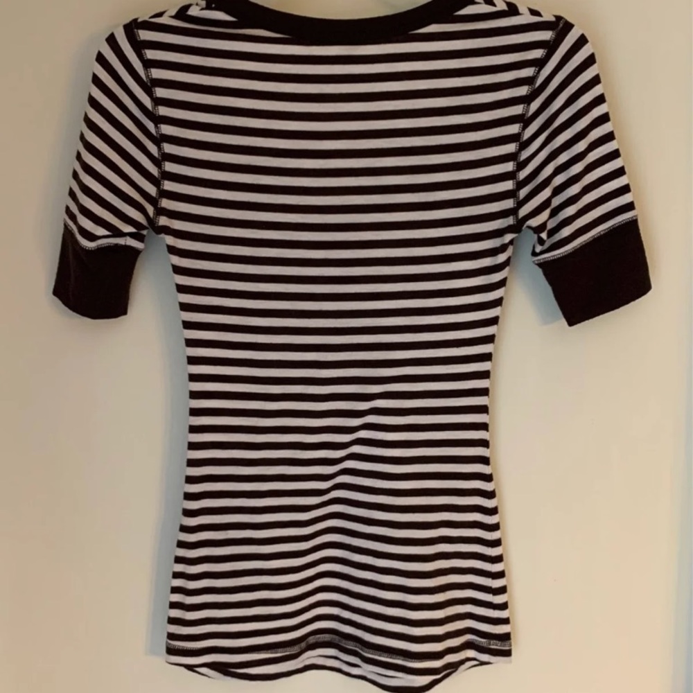 Forever Brown and White stripe top - Picture 2 of 4